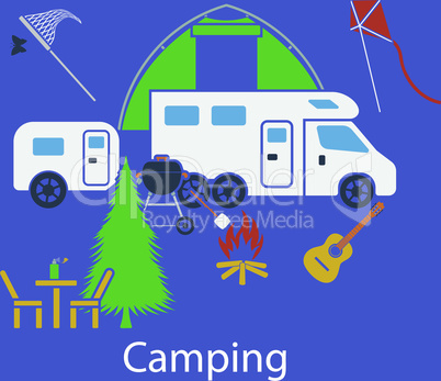 Camping flat design