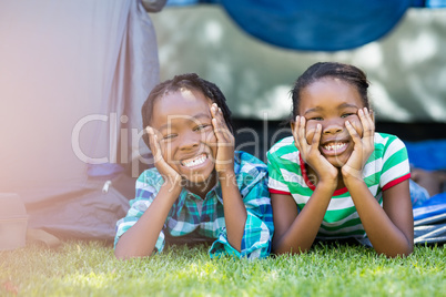 Happy children posing