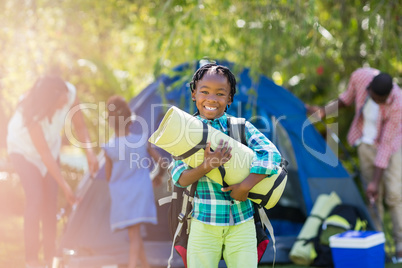 Young child posing