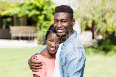 Happy couple posing together