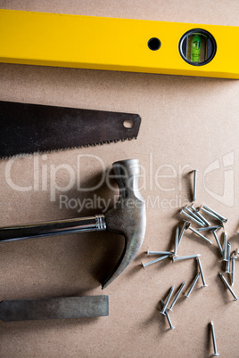 Tools and equipment used for carpentry