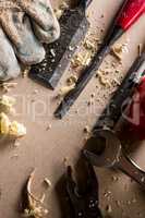 Tools and equipment used for carpentry