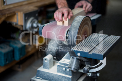 Carpenter working on his craft