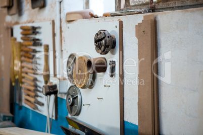 Zoom of carpenters workbench