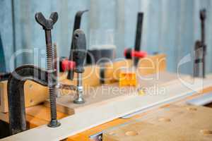 Zoom of carpenters tools