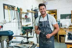 Carpenter smiling