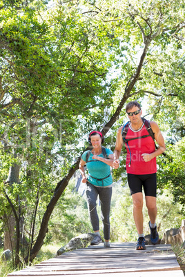 Couple running