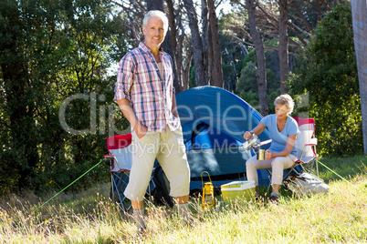 Mature couple posing