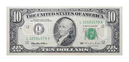 10 US dollars banknote