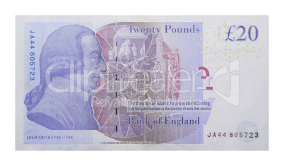 banknotes 20 British pound