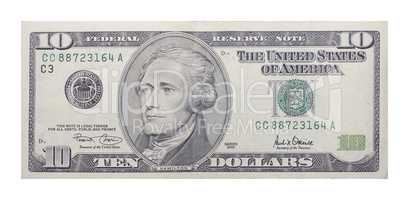 New 10 US dollars banknote