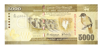 Banknotes 5000 Sri Lankan Rupees