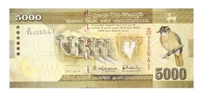 Banknotes 5000 Sri Lankan Rupees