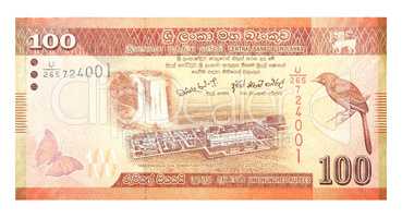 Banknotes 100 Sri Lankan Rupees