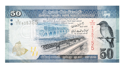Banknotes 50 Sri Lankan Rupees