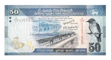 Banknotes 50 Sri Lankan Rupees