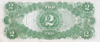 Historic banknote, two dollars USA - 1917
