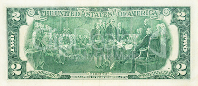 Historic banknote, Anniversary two US dollars 1976