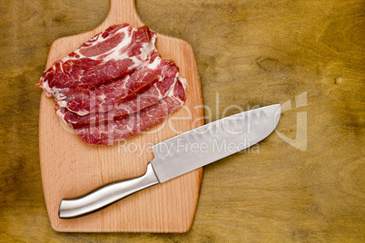 Pork on a cutting board