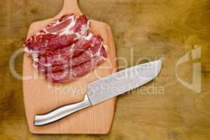 Pork on a cutting board