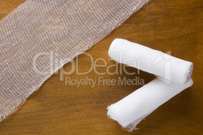 White medical gauze bandage