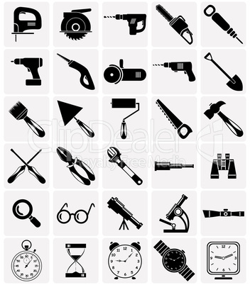 Icons of tools and devices