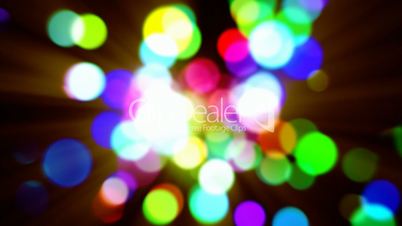 Abstract multicolored bokeh lights defocused motion background