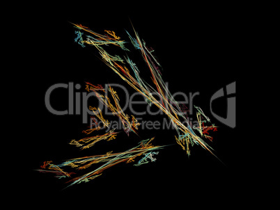 image of one Digital Fractal on Black Color image of one Digital Fractal on Black Color