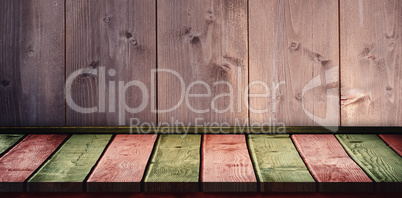 Composite image of red and khaki parquet