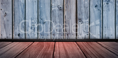 Composite image of image of a wooden floor