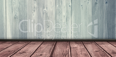 Composite image of image of a wooden floor