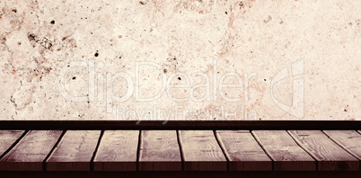 Composite image of white wall with parquet