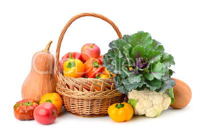 Fruits and vegetables in basket