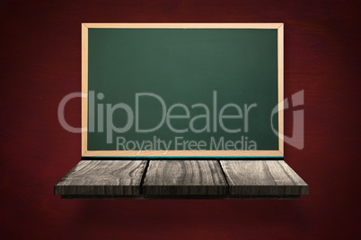 Composite image of image of a wooden board