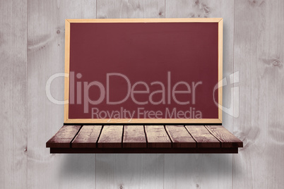 Composite image of image of a wooden board