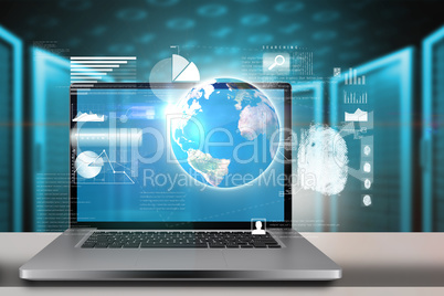 Composite image of a large screen of a computer Composite image of a large screen of a computer