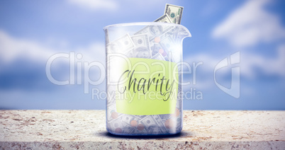 Composite image of charity message