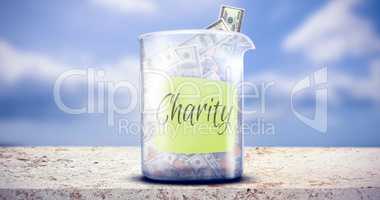 Composite image of charity message