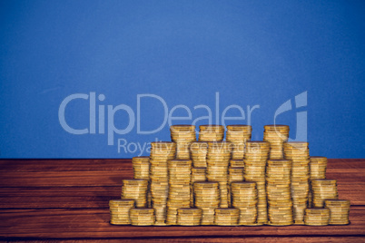 Composite image of gold coins