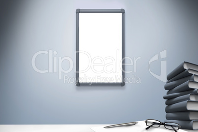 Composite image of desk