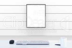 Composite image of desk