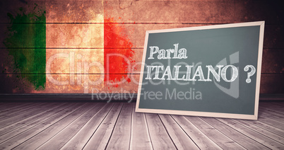 Composite image of parla italiano