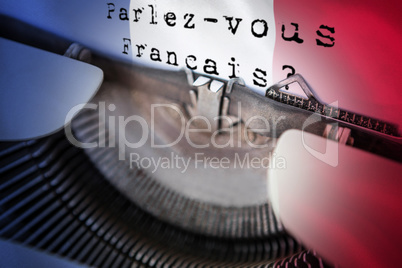 Composite image of parlez vous francais