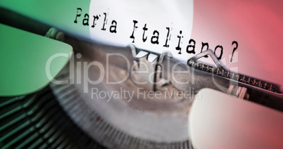 Composite image of parla italiano