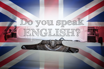 Composite image of do you speak english