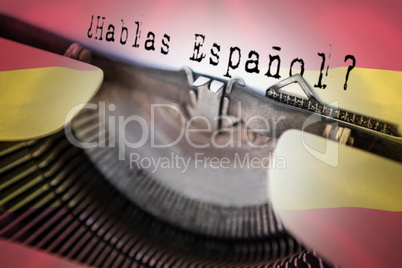 Composite image of hablas espanol
