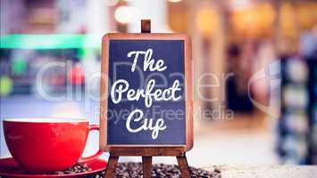 Composite image of the perfect cup