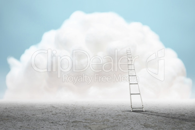 Composite image of a ladder