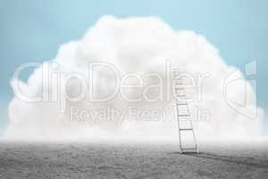 Composite image of a ladder
