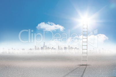 Composite image of a ladder